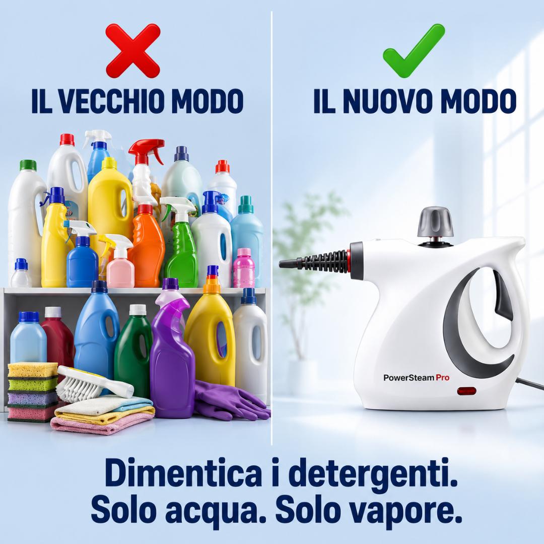 Blimmy® PowerSteam Pro – Pulizia Profonda a Vapore Senza Detergenti