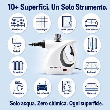 Blimmy® PowerSteam Pro – Pulizia Profonda a Vapore Senza Detergenti